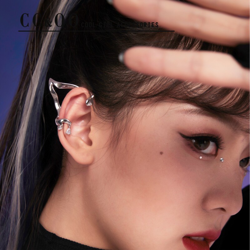 CCOO绿野精灵耳夹耳挂女无耳洞耳骨夹高级感耳饰2026年新款潮耳环