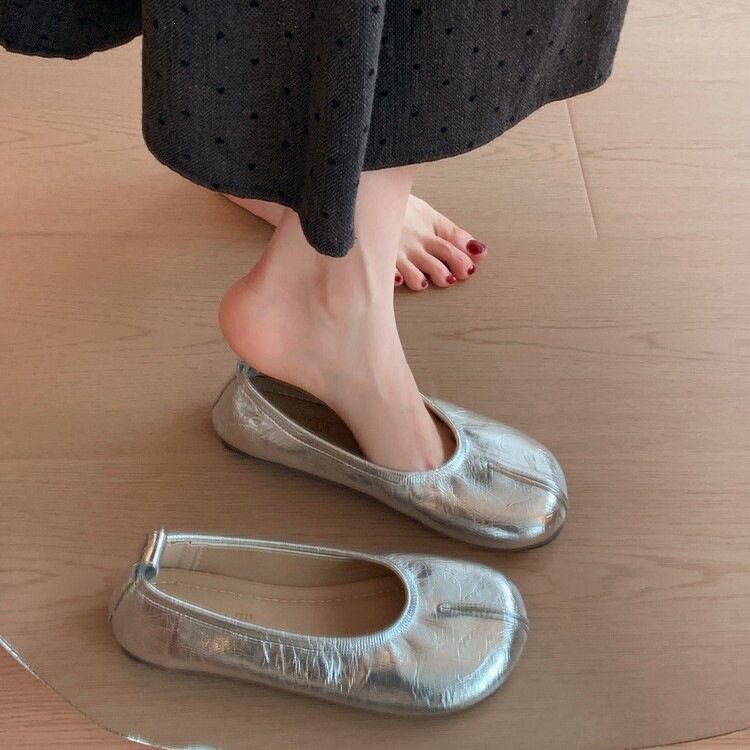 日本豆豆鞋女复古单鞋女新款温柔淑女春秋季圆头森系软底法式平底