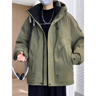 品牌断码羽绒服男款冬季潮牌青少年初中高中学生加厚保暖防寒外套