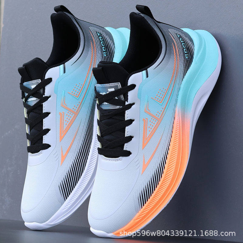 撤柜跑步鞋男款超轻减震学生秋季防水皮面网红爆款运动鞋新款男鞋