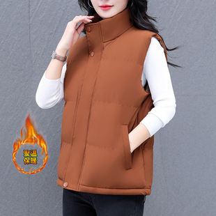 撤柜羽绒棉马甲女款新款冬季时尚保暖背心休闲百搭马夹坎肩外套