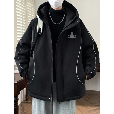 唯品会青少年秋冬季加绒加厚外套男款潮流帅气初中高中学生冲锋夹