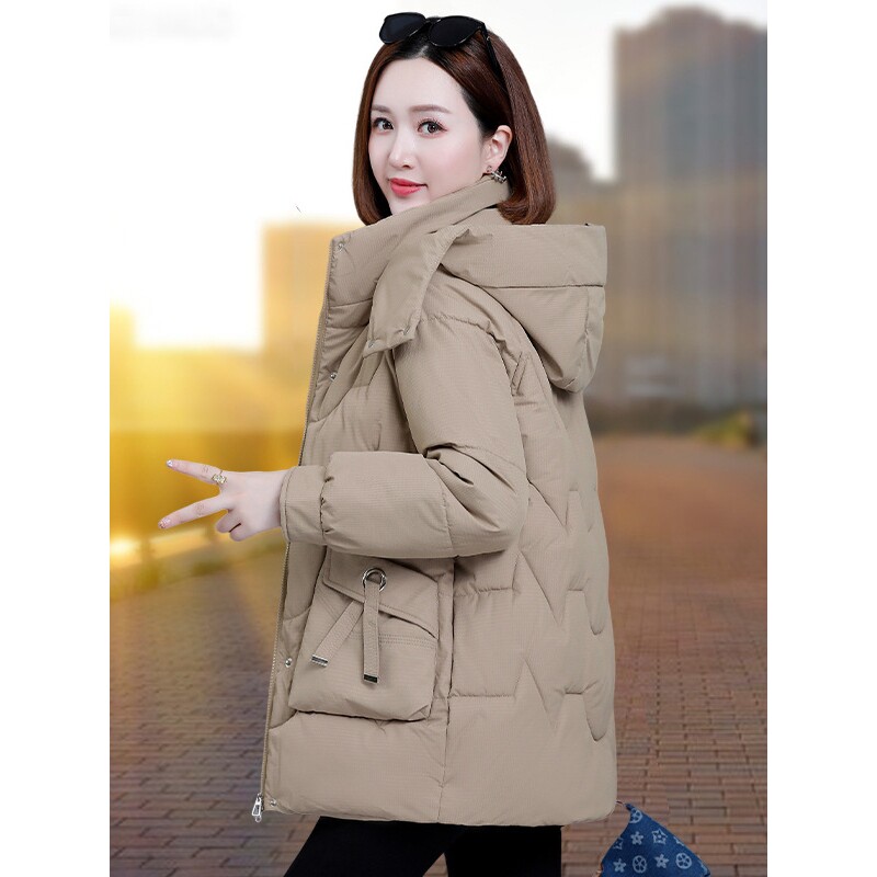撤柜冬季中长款羽绒棉衣棉服女士新款中老年妈妈加厚棉袄保暖外套