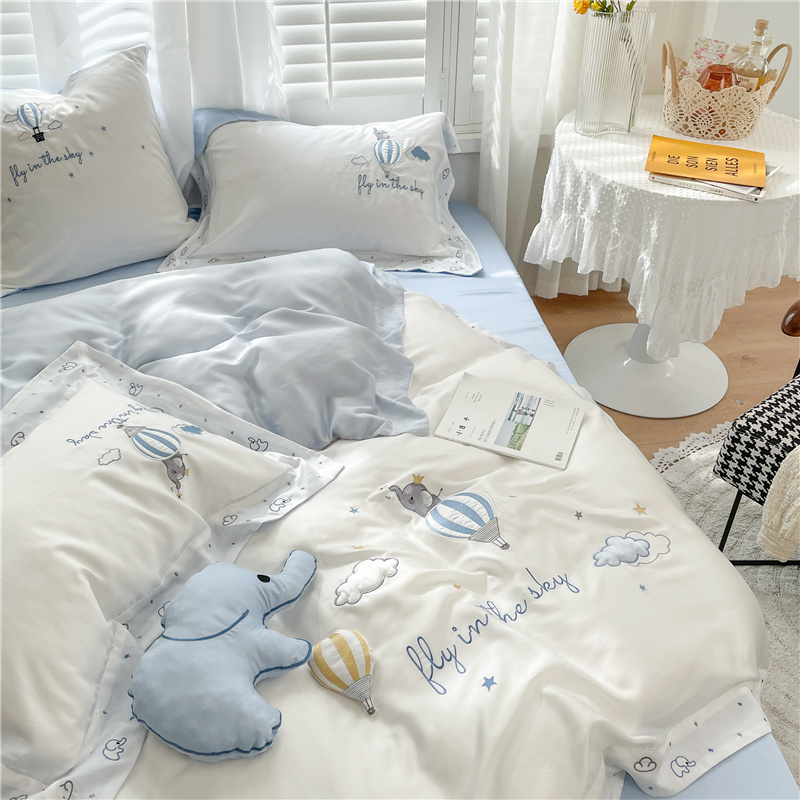 支天丝立体热气球凉感裸睡四件套