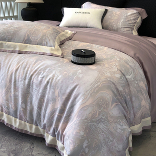 轻奢高级感天丝棉四件套磨毛裸睡保暖被套床笠主卧室高端秋冬床品