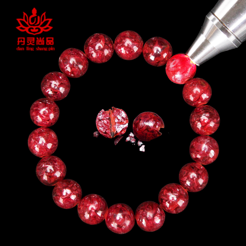Wanshan full transparent cinnabar Bracelet mens and womens purple gold sand content Wanshan raw ore crystal year of the tiger couple Bracelet