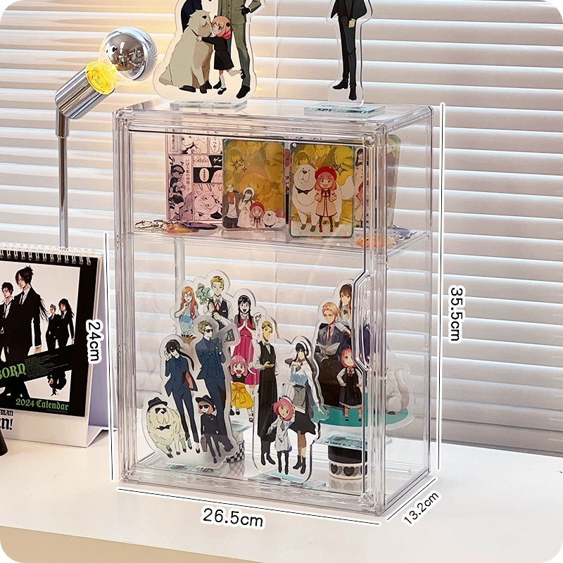 thumbnail for Pain cabinet bar display rack millet large capacity stand villain card storage box transparent desktop dustproof display cabinet
