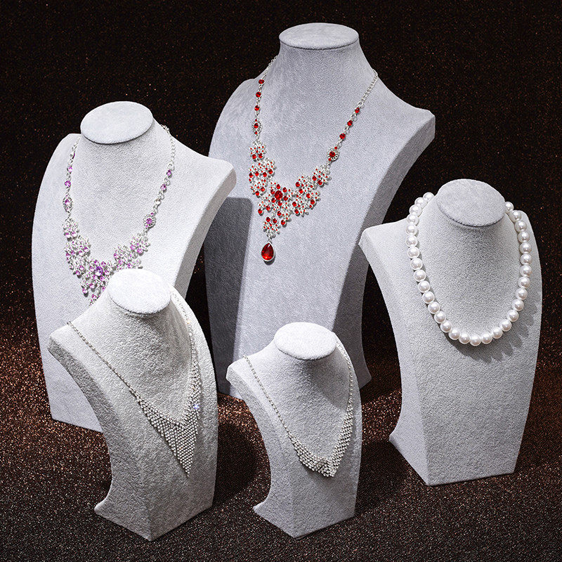 绒布项链展示架首饰颈模饰品架