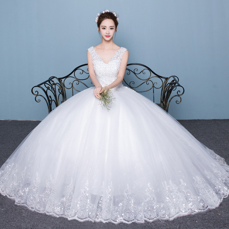Wedding dress 2017 new pattern fashion marry Shoulders Korean bride Tailing Largein the Women's clothing/Boutique , Wedding/Cheongsam/Formal dress , Wedding  category - from Buy2taobao.com to provide professional Taobao agent buy service