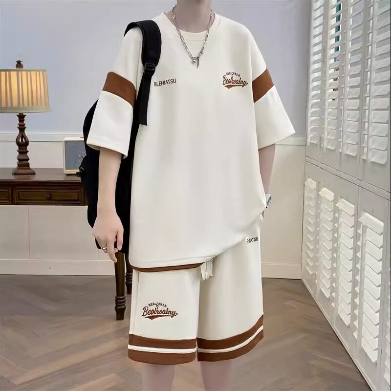 青少年运动套装13-15岁初中高中学生短袖t恤14大童男装帅气夏装16