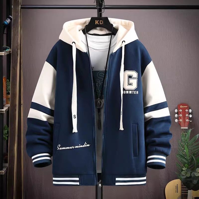 秋冬季新款青少年棒球服男初中高中学生夹棉加厚大童冬装夹克外套,男装,夹克,淘宝优惠券,粉丝福利购,淘宝优惠卷