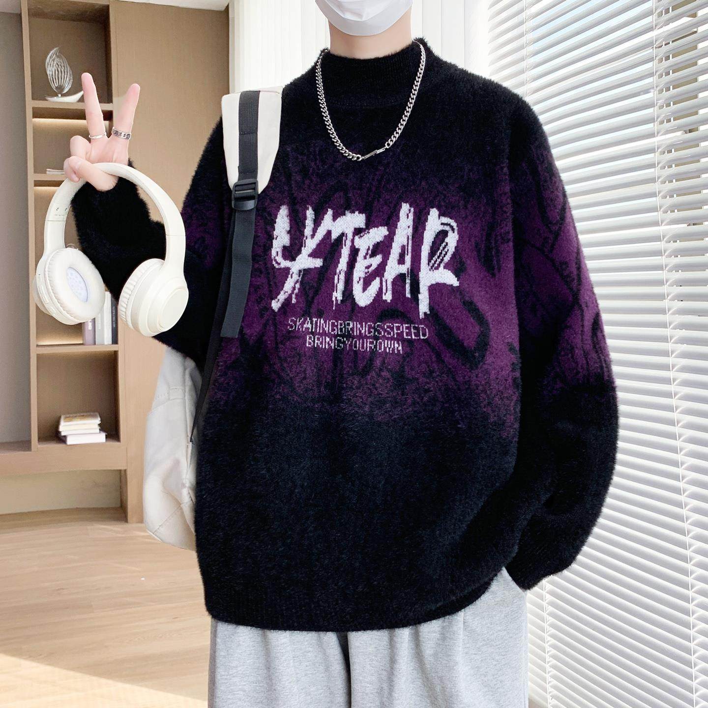 青少年秋冬季水貂绒半高领毛衣男初中高中学生加绒加厚针织打底衫,男装,针织衫/毛衣,淘宝优惠券,粉丝福利购,淘宝优惠卷