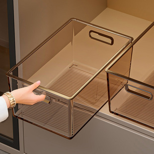 耐奔橱柜收纳盒零食杂物储物篮厨房桌面化妆品整理筐神器亚克力