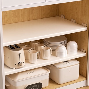 橱柜分层隔板衣柜鞋柜分隔层架柜子伸缩隔断分隔板柜内收纳神器