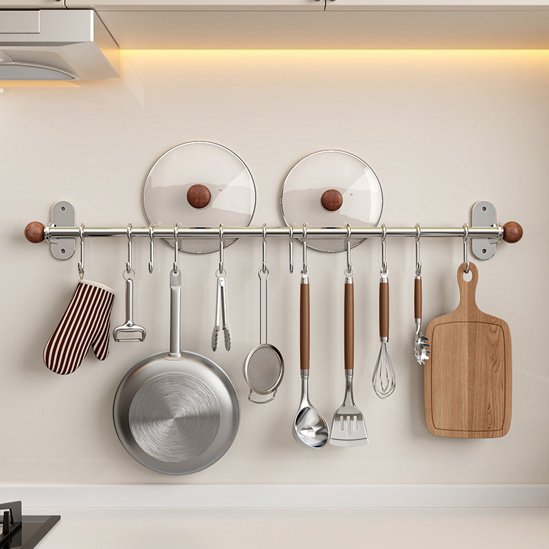 厨房墙上置物架免打孔壁挂式挂钩锅铲刀具筷勺子收纳架304不锈钢,厨房/烹饪用具,厨房墙壁置物架/厨房墙壁挂架,淘宝优惠券,粉丝福利购,淘宝优惠卷
