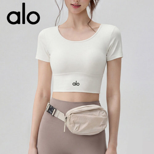 AIo瑜伽服女短袖上衣运动普拉提