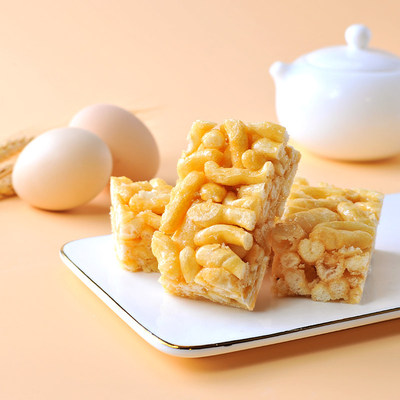徐福记减糖沙琪玛526g袋鸡蛋味早餐糕点下午茶休闲零食小吃
