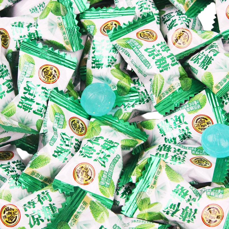 徐福记清凉薄荷糖500g散装润喉硬糖休闲零食办公室糖果家庭装