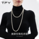 正品 高级感配饰颈链叠戴项链 爆款 施家珍珠长款 毛衣链女2026新款