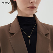 配饰 爆款 几何吊坠毛衣链女长款 不掉色小众高级感流苏项链2026新款