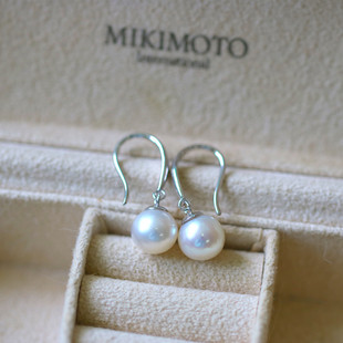 【小器饰品】淡水珍珠耳环 会动喔!925银镶嵌