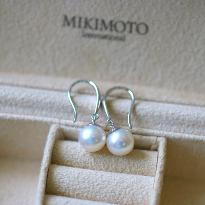 饰品耳环925银镶嵌淡水珍珠