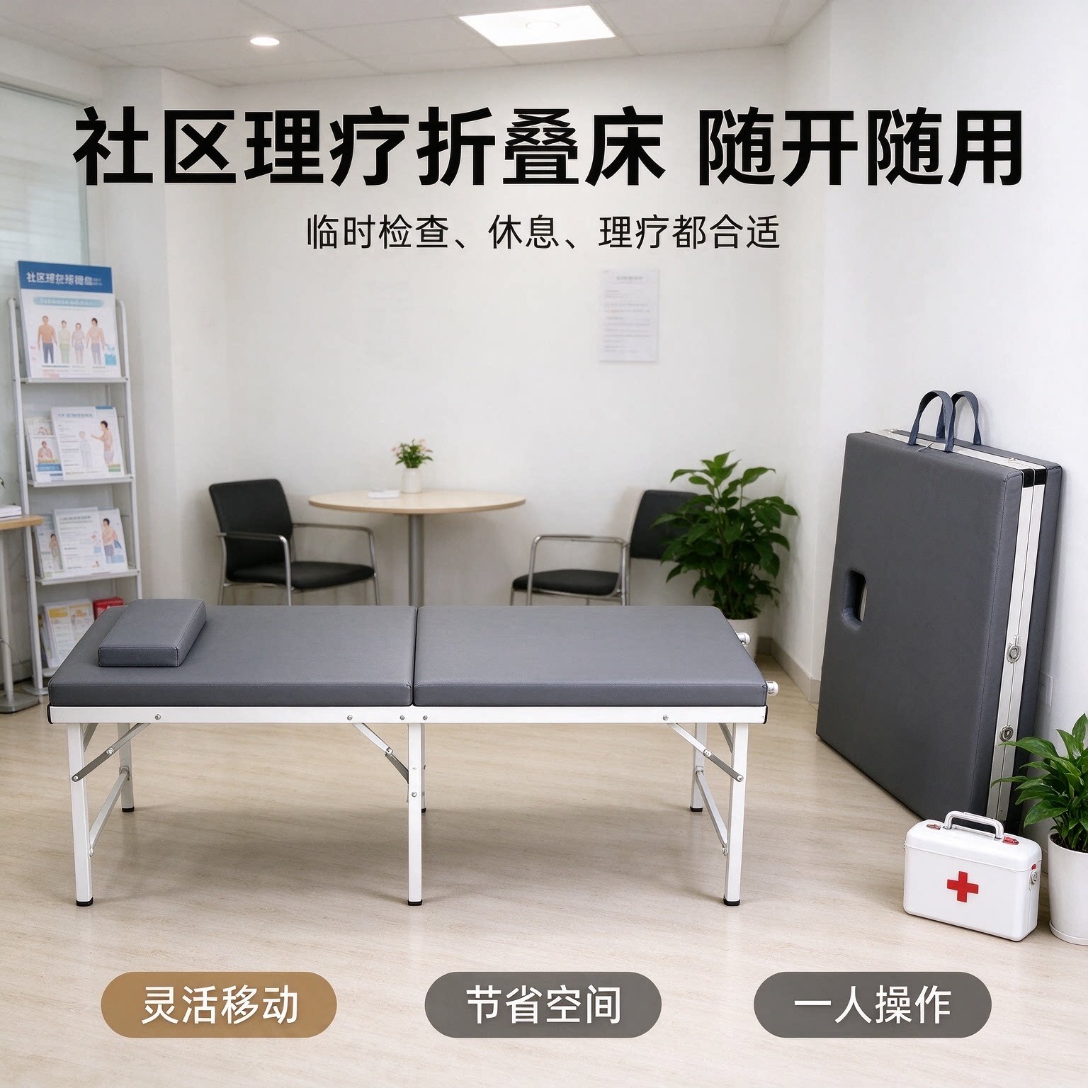 简易折叠美容理疗床针灸推拿