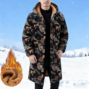 军大衣男款羊皮中长款劳保服工作服棉衣羊毛外套皮毛户外连体加绒