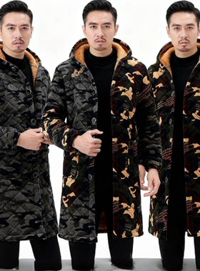 军大衣棉服连体羊皮棉大衣劳保服东北冬装保暖男老式加厚保安棉袄
