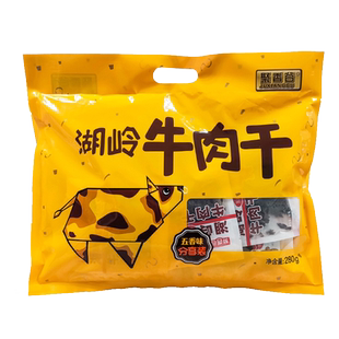 聚香谷 湖岭牛肉干温州特产香海手撕黄牛肉干280g装 五香味