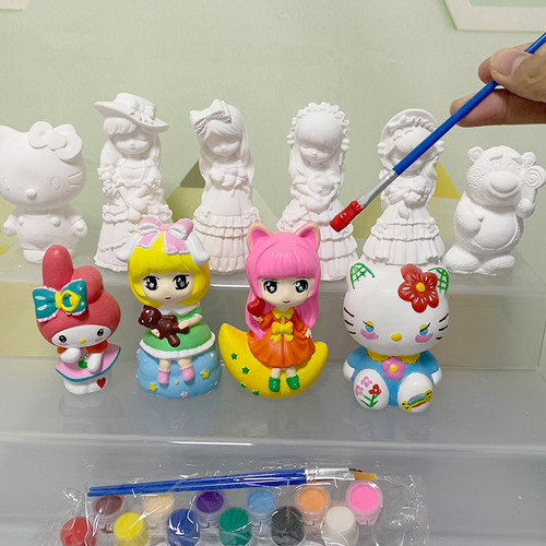 小号石膏娃娃涂色儿童手工玩具