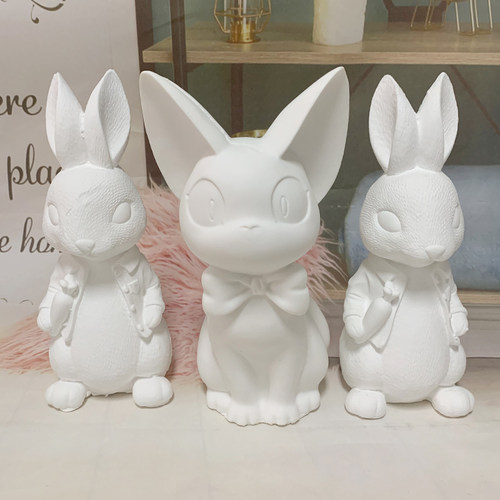 儿童手工石膏像娃娃白胚涂色玩具