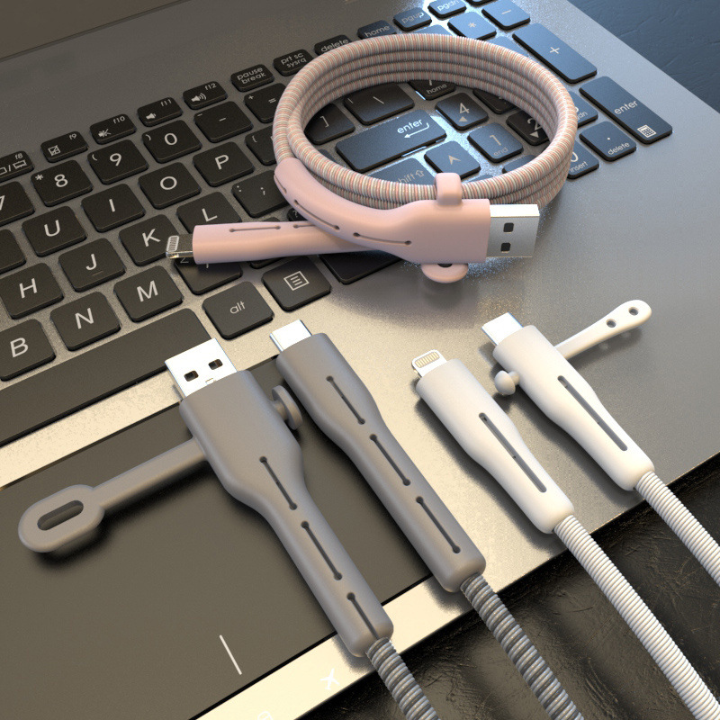 数据线保护套苹果安卓手机充电线保护头防断耳机绕线器缠绕保护绳