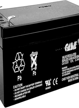 CASIL蓄电池 CA1233 12V3.3AH 免维护可充电电池
