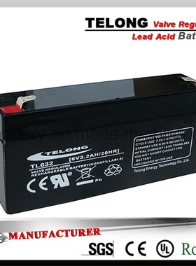 TELONG TL632 6V3.2AH/20HR免维护可充电蓄电池