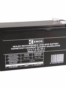 EMOS蓄电池 OT7.2-12 T2 12V7.2AH/20H 免维护可充电电池