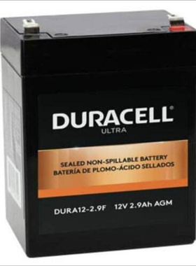 DURACELL蓄电池 DURA2.9-12F 12V2.9AH AGM免维护可充电铅酸电池