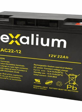 exalium蓄电池 EXAC22-12 12V-22AH 免维护铅酸电池