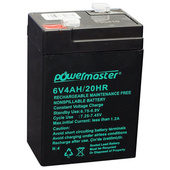 powermaster 20HR免维护可充电蓄电池 6V4AH