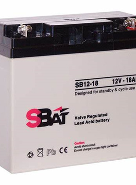 SBAT蓄电池 SB12-18 12V 18AH 免维护铅酸电池