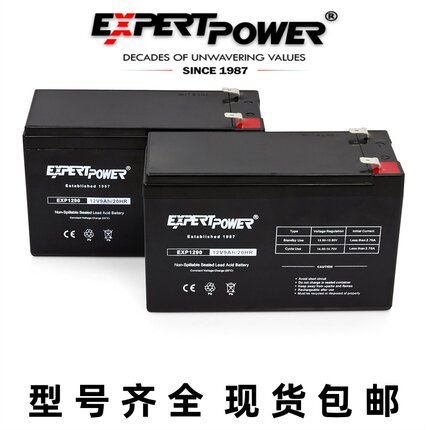 ExpertPower蓄电池 EXP128 6V1.2 12V3.3 7 9 4.5 100AH/20HR电池