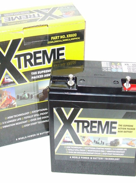XTREME 蓄电池 XR-600 12V22AH 290CCA 360MCA 600PHCA 电池