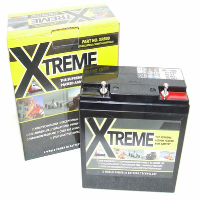 XTREME 蓄电池 XR-600 12V22AH 290CCA 360MCA 600PHCA 电池