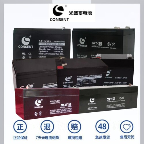 CONSENT蓄电池GS12V1.33.34.5