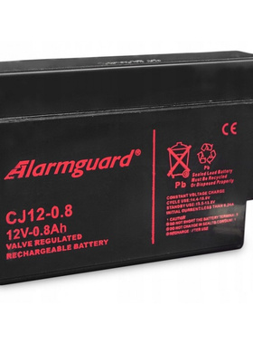 Alarmguard蓄电池CJ12-0.8 12V0.8AH精密仪器医疗设备免维护电池