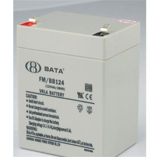 BATA鸿贝蓄电池FM BB12412V4AH免维护户外电源照明机房电梯蓄电池