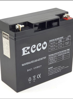 ECCO蓄电池 BA21 12VBA21AH 免维护铅酸电池