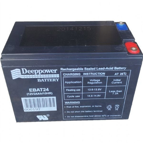 Deeppower 蓄电池 EBAT24 12V 24AH/10HR 免维护铅酸电池