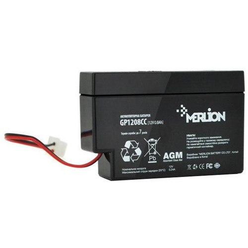 MERLiON蓄电池CP1208CC 12V0.8AH精密仪器医疗设备免维护电池