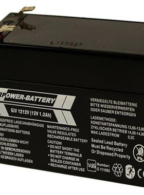 RPOWER-BATTERY蓄电池 Giv1212V 12V1.2AH免维护可充电铅酸电池